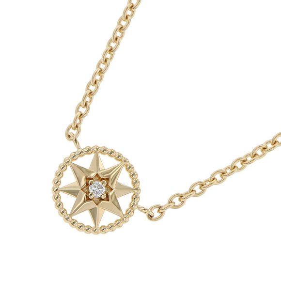 DIOR 18k Yellow Gold Diamond Necklace - Picture 1 of 11